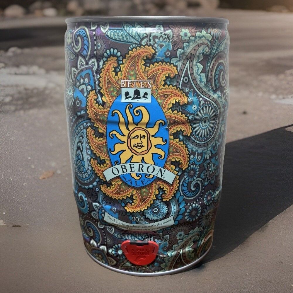 Bell's Oberon RARE Paisley Mini Keg Empty 2015 BOHO Collector